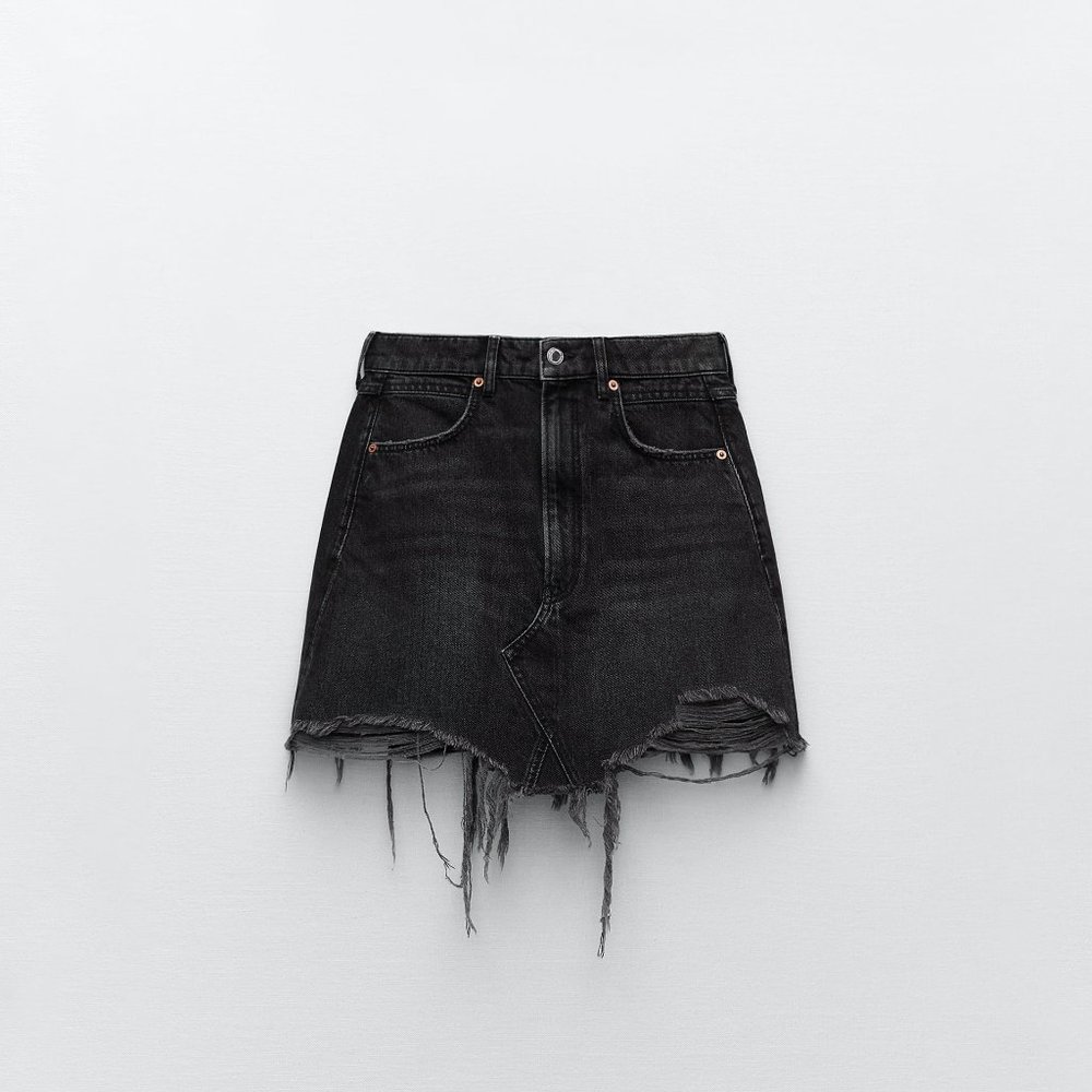 ZARA BLACK DENIM SKIRT